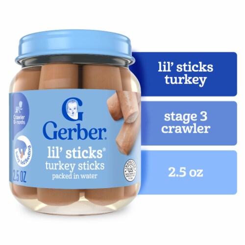 Gerber 3rd Foods Mealtime for Baby Lil' Sticks Turkey Perspective: front