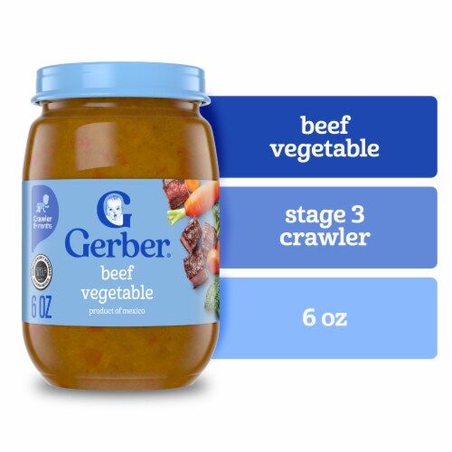 Gerber 3rd Foods Mealtime for Baby Baby Food Beef Vegetable Perspective: front