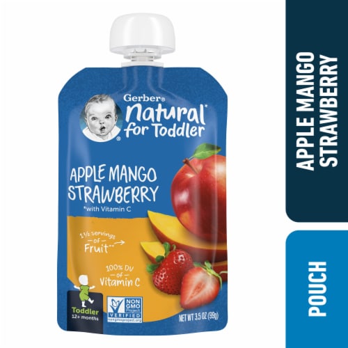 Gerber Toddler Foods Apple Mango Strawberry Clean Label Project Perspective: front