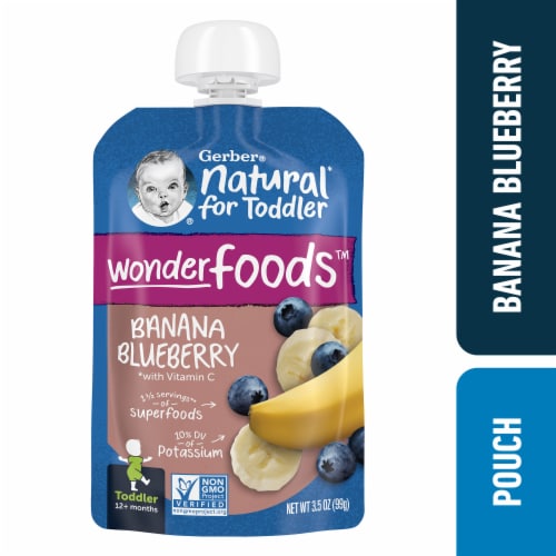 Gerber® Wonder Foods™ Toddler Banana Blueberry Puree Pouch