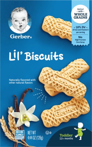 Gerber® Lil' Biscuits Vanilla Wheat Toddler Snack Perspective: front