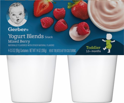 Gerber Yogurt Blends Mixed Berry Toddler Snack Perspective: front