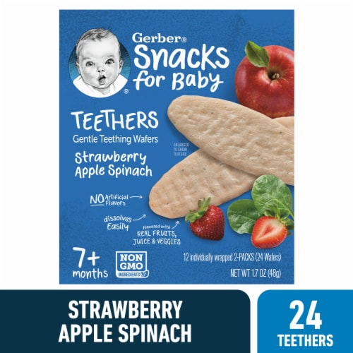 Gerber® Teethers Strawberry Apple Spinach Teething Wafers