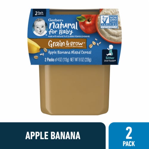 Gerber® 2nd Foods Apple Banana With Mixed Cereal Baby Food Tubs 2 Ct