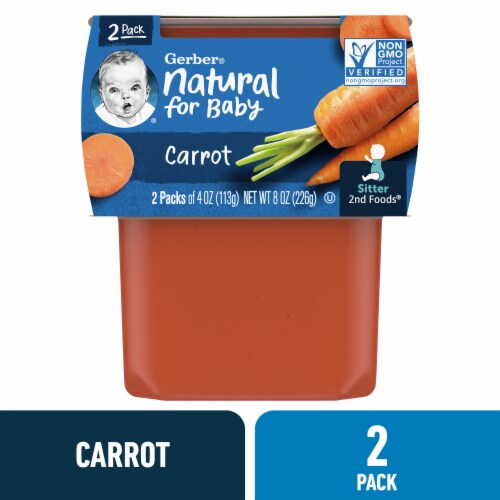 Gerber® 2nd Foods Carrots Stage 2 Baby Food Perspective: front