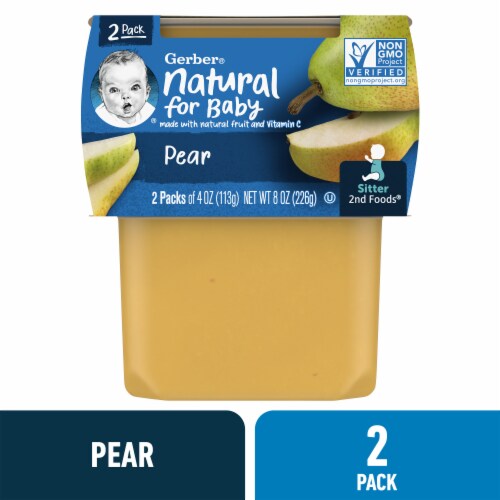 Gerber® 2nd Foods Pear Stage 2 Baby Food Perspective: front