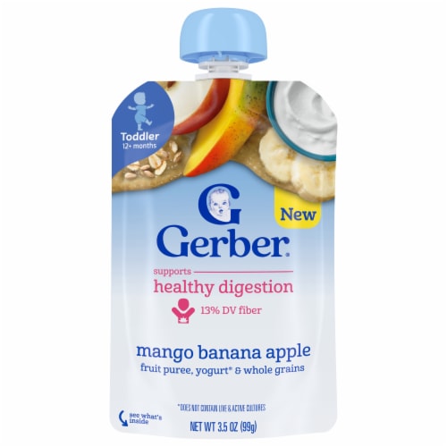 Gerber® Toddler Mango Banana Apple Infant Puree Pouch Perspective: front