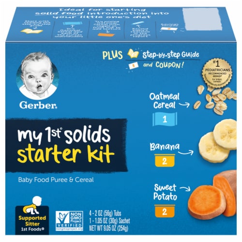 Gerber® 1st Foods® My 1st Solids Starter Kit Baby Food Perspective: front