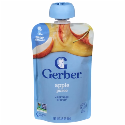 Gerber® Natural for Baby Apple Baby Food Pouch Perspective: front