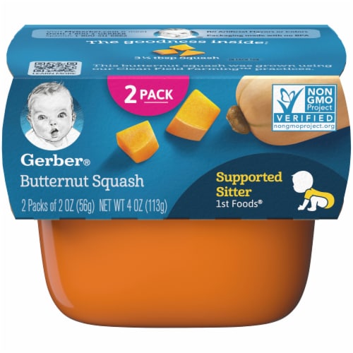 Gerber 1st Foods Butternut Squash Baby Food Perspective: front