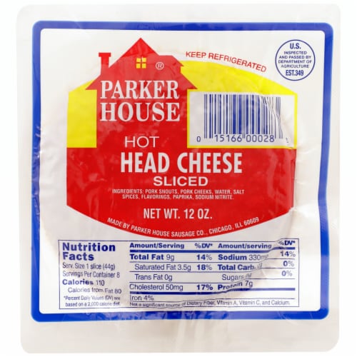 Parker House Sliced Hot Head Cheese Perspective: front