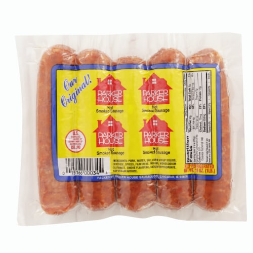 Parker House Hot Smoked Sausage Perspective: front