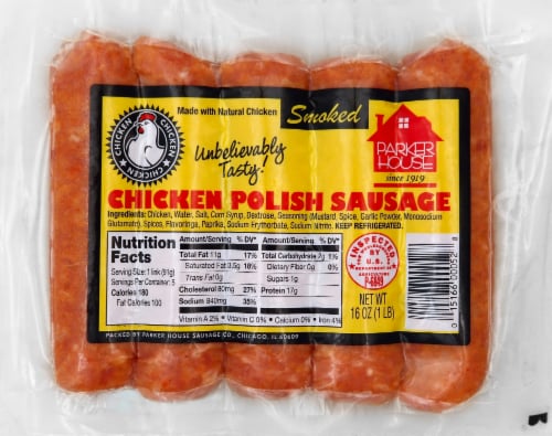 Parker House Chicken Polish Sausage Perspective: front