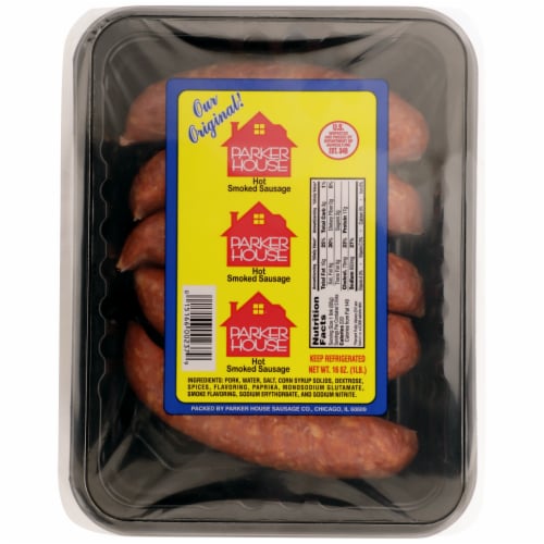 Parker House Hot Smoked Sausage Perspective: front