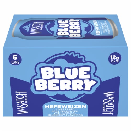WaSatch Brewery Blue Berry Hefeweizen Perspective: front