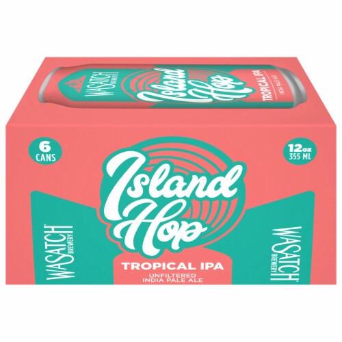 WaSatch Brewery Island Hop Tropical IPA Perspective: front
