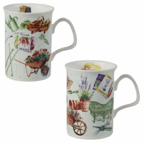 Roy Kirkham ER21106 75 mm In the Garden Lancaster Mugs, Multi Color - Set of 6 Perspective: front