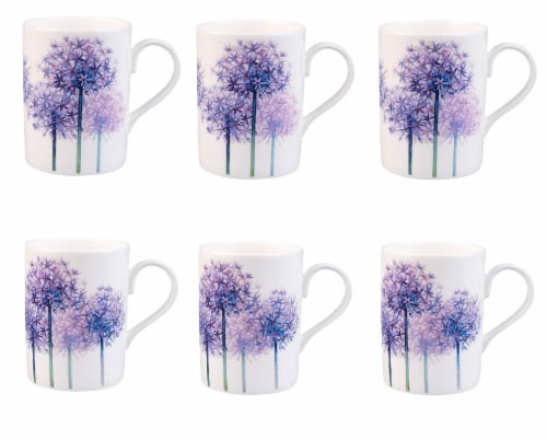 Roy Kirkham ER21115 75 mm Alliums Lucy Mugs, Multi Color - Set of 6 Perspective: front