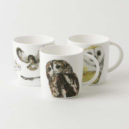 Roy Kirkham ER21123 85 mm Owls Sophie Mugs, Multi Color - Set of 6 Perspective: front