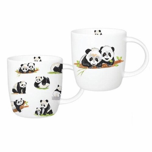 Roy Kirkham ER21142 Panda Sophie Mugs, Multi Color - Set of 6 Perspective: front