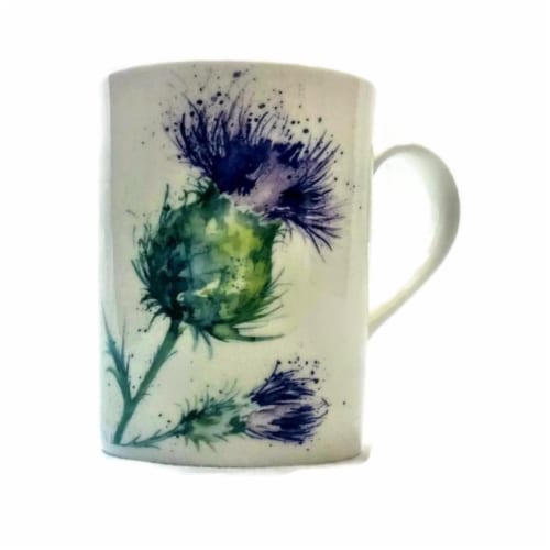 Roy Kirkham ER21143 75 mm Thistles Lucy Mugs, Multi Color - Set of 6 Perspective: front