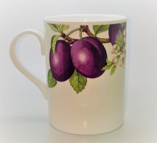 Roy Kirkham ER2197PPL Plum Fruit Tree Lucy Mugs, Multi Color - Set of 6 Perspective: front