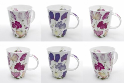 Roy Kirkham ER2319 90 mm Sweet Pea Louise Mugs, Multi Color - Set of 6 Perspective: front