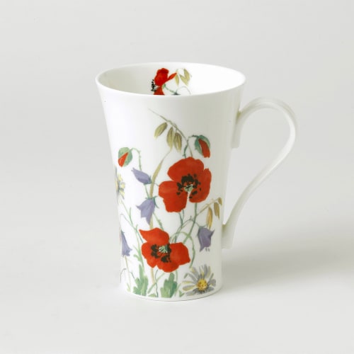 Roy Kirkham ER2408 600 ml English Meadow Multi Latte Mugs, Multi Color - Set of 6 Perspective: front