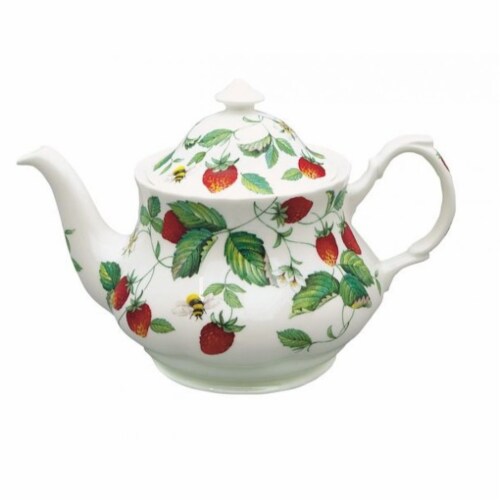 Roy Kirkham 130 ml English Rose Pink Large Teapot, Multi Color Perspective: front