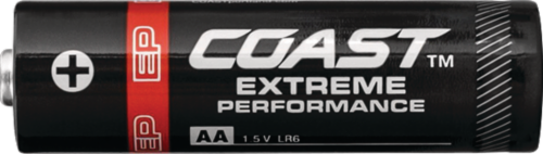 Coast Extreme Performance AA Batteries Perspective: front