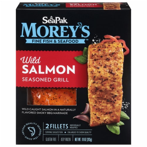 Morey's Seasoned Grill Wild Salmon Fillets Perspective: front