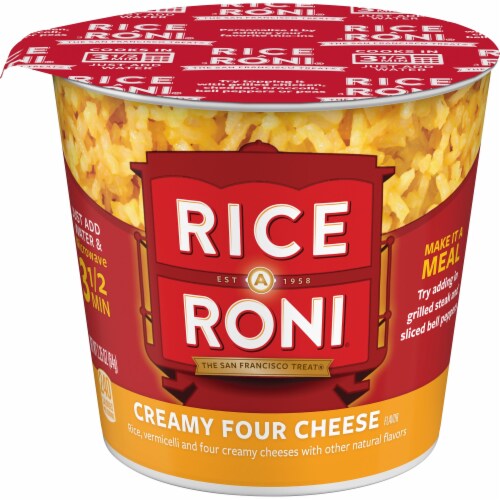 Rice-A-Roni Creamy Four Cheese Flavor Instant Rice Cup Perspective: front