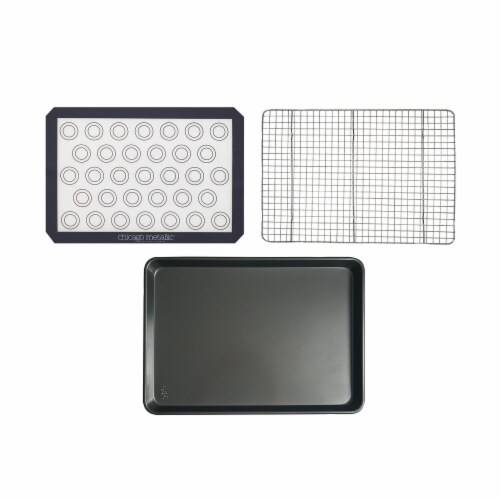 Chicago Metallic Large Jelly Silicone Mat Rack Set 3 Piece Perspective: front