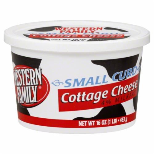 Western Family Small Curd Cottage Cheese Perspective: front