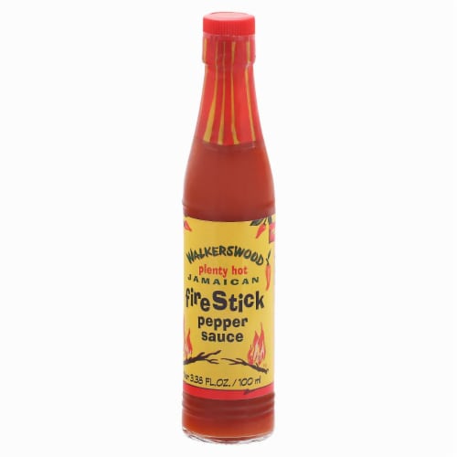 Walkerswood Plenty Hot Jamaican Fire Stick Pepper Sauce Perspective: front