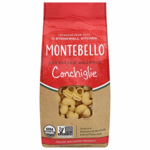 Montebello® Organic Conchiglie Pasta Perspective: front