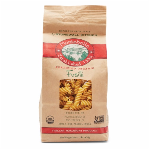Montebello Organic Fusilli Pasta Perspective: front