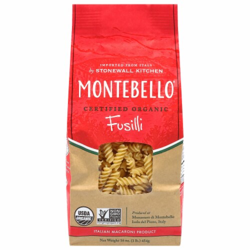 Montebello Organic Fusilli Pasta Perspective: front