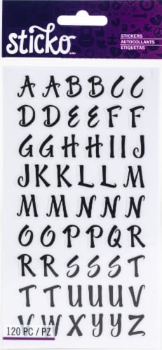 Sticko Alphabet Stickers-Black Letters Mini, 1 - King Soopers