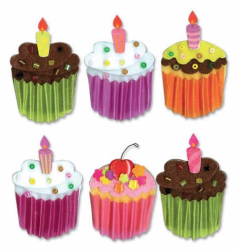 Jolee's Boutique Dimensional Stickers-Cupcakes Perspective: front