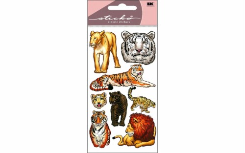 EK Success Sticko Big Cats Sticker Sheet Perspective: front
