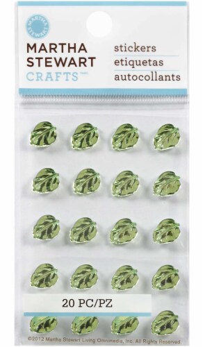 Martha Stewart Crafts Mini Metallic Leaf Embellishments Sticker Sheet Perspective: front