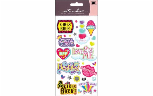 Sticko Musical Gals Sticker Sheet - 28 Piece Perspective: front