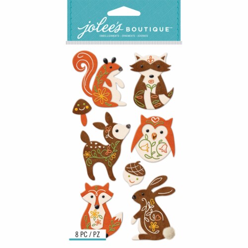Jolee's Le Grande Dimensional Stickers-Woodland Felt Animals, 1 count -  Pick 'n Save