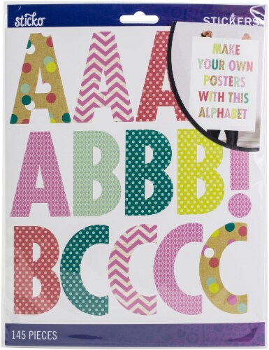 Sticko Alphabet Stickers 145/Pkg-Futura - Extra Large -Bright, 1 - Fry ...