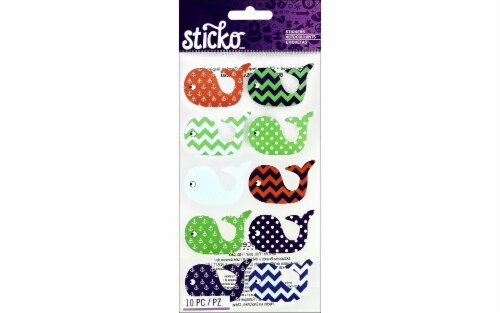Sticko Patterned Whales Sticker Sheet Perspective: front