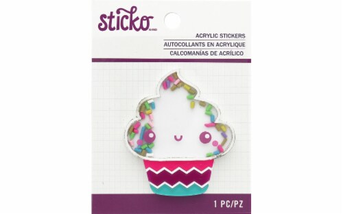 EK Sticko Sticker Acrylic Cupcake Perspective: front