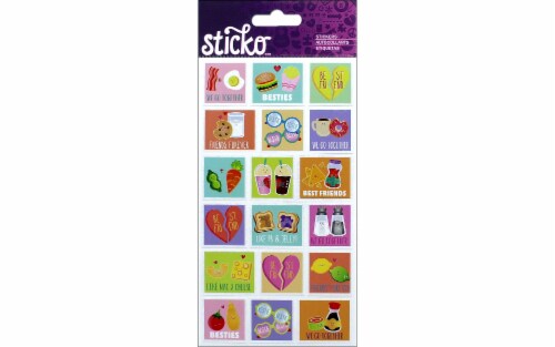 EK Success Sticko Besties Icons Stickers - 18 pk Perspective: front