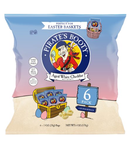 Pirate's Booty® Aged White Cheddar Rice and Corn Puffs Perspective: front