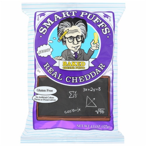 Smart Puffs Real Wisconsin Cheddar Baked Cheese Puffs Perspective: front